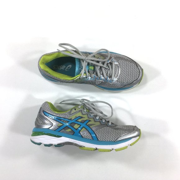 Asics GT-2000 4 Running Shoes Womens Size 8 Silver Blue T656N - Picture 1 of 10